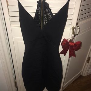 Black Windsor cut out bodycon dress